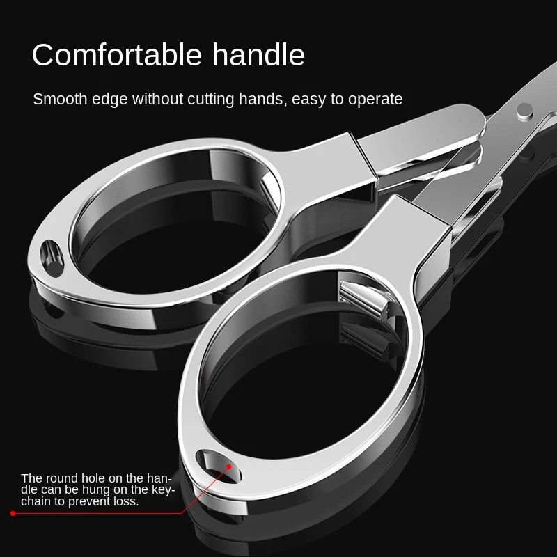 1 Pc Portable Folding Scissors Carbon Steel Line Cutting Tools Mini Hand Tool Supplies Multifunctional Needlework Scissors