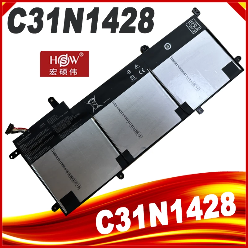 New C31N1428 Laptop Battery For ASUS Zenbook UX305L UX305LA UX305UA C31N1428 3ICP5/91/91 11.31V 56WH