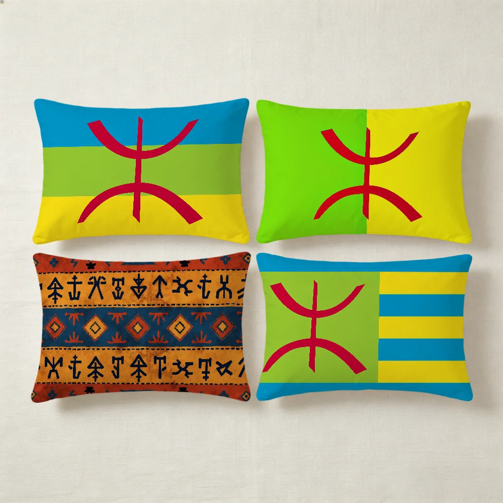 Amazigh Logo Cushion Cover Rectangle Pillow Cover Home Sofa Living Room Dorm Bedside Hogar Pillowcase Party Gift