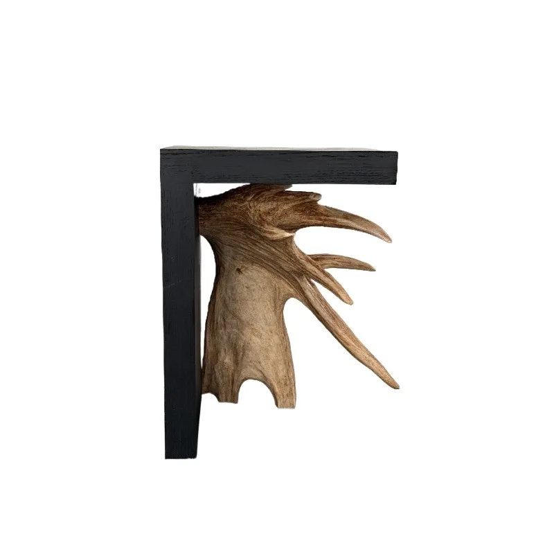 Pioneer dark antlers, a few corners, niche high aesthetic designer furniture sculpture ornaments