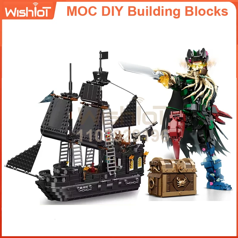 

Строительный набор пиратского корабля с черным жемчугом, настраиваемая модель парусного сосуда для любителей приключений для взрослых и детей, подарок «сделай сам»