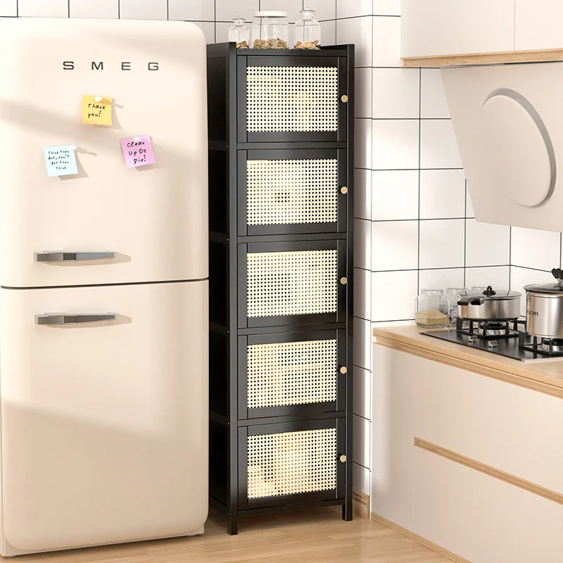 Shelf Floor to multi layer storage cabinet, cupboard dining edge gap storage cabinet crevice