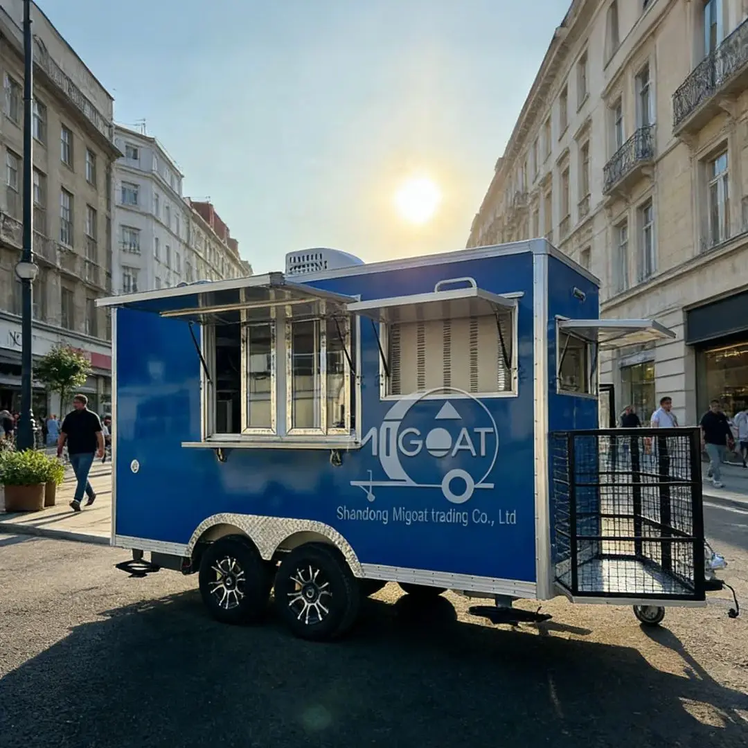Commercial Multi-Functional Towable Food Trailer Mobile Kitchen Cart for Outdoor Market Food Festival Vendor