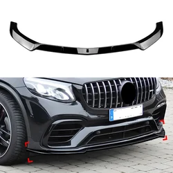 Front Bumper Lip Spoiler Diffuser Splitters Body Kit Aprons Guard Trim For Mercedes Benz GLC X253 GLC63 AMG 2016 2017 2018 2019