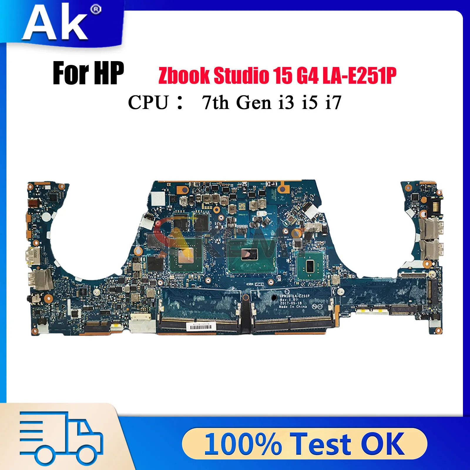 

Материнская плата для ноутбука HP ZBook Studio 15 G4 LA-E251P с процессором i5 i7 M1200, графический процессор 921018-601, 100% полностью протестировано