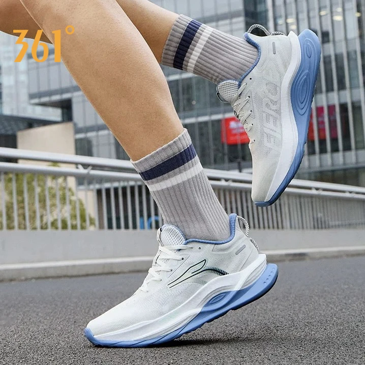 361 Degrees Fierce 5.0 Men's Running Shoes Mesh Breathable Shock-absorberbing Comfortable Wear-resistant Male Sneaker 672522218