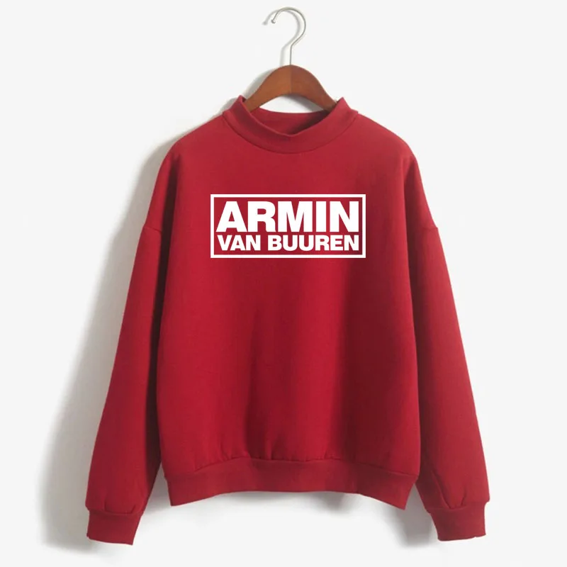 ARMIN VAN BUUREN Print Woman Sweatshirt Sweet Korean O-neck Knitted Pullover Thick Autumn Winter Candy Color Loose Girl Clothes