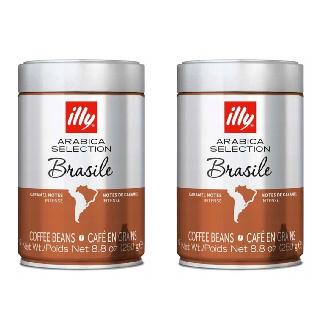 Kaffeebohnen Illy 2 Stück Monoarabica Brasilien 2x250g