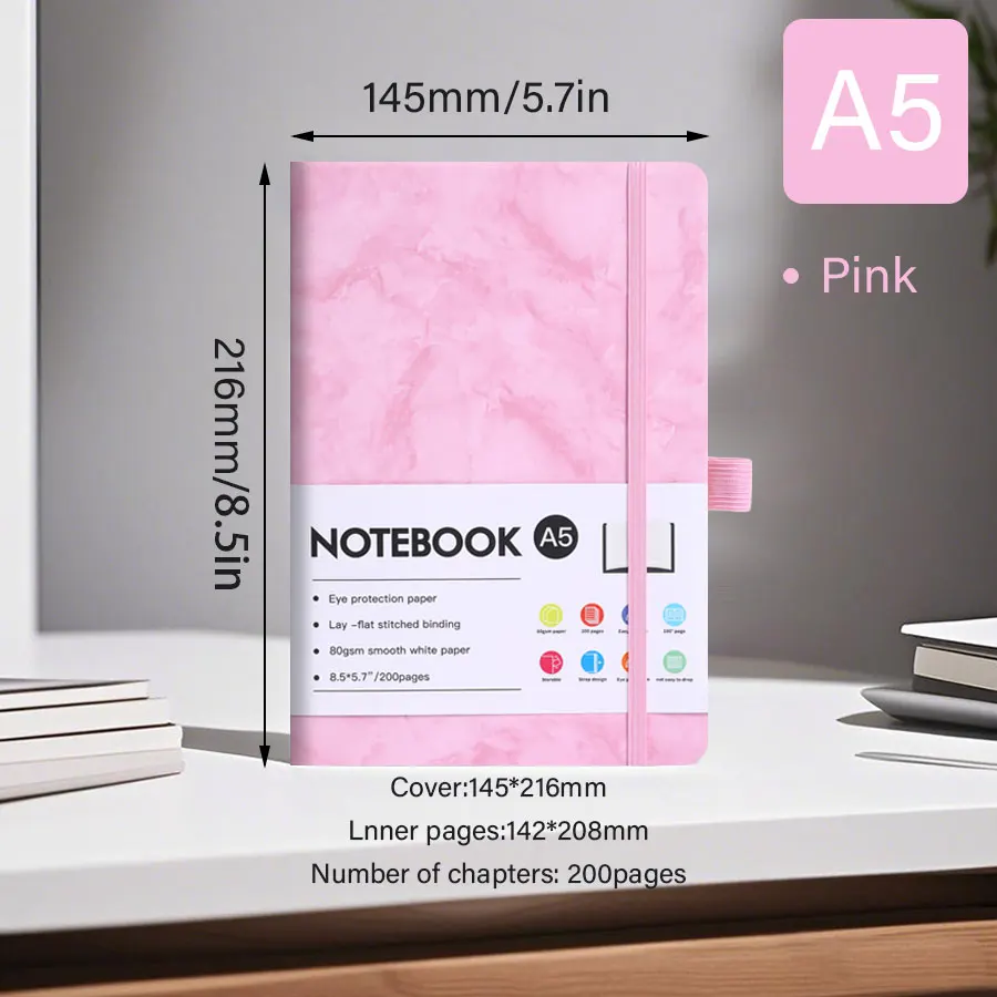Papier-Notizbuch, professionelles Notizbuch im A5-Format mit verdicktem Papier für das Büro, kompakter, leichter Planer für Verkäufer – Detail 8