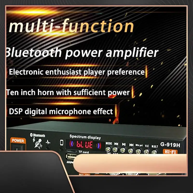 

1000 Вт G919H домашний усилитель мощности сабвуфер динамики USB усилитель прочная вилка стандарта США