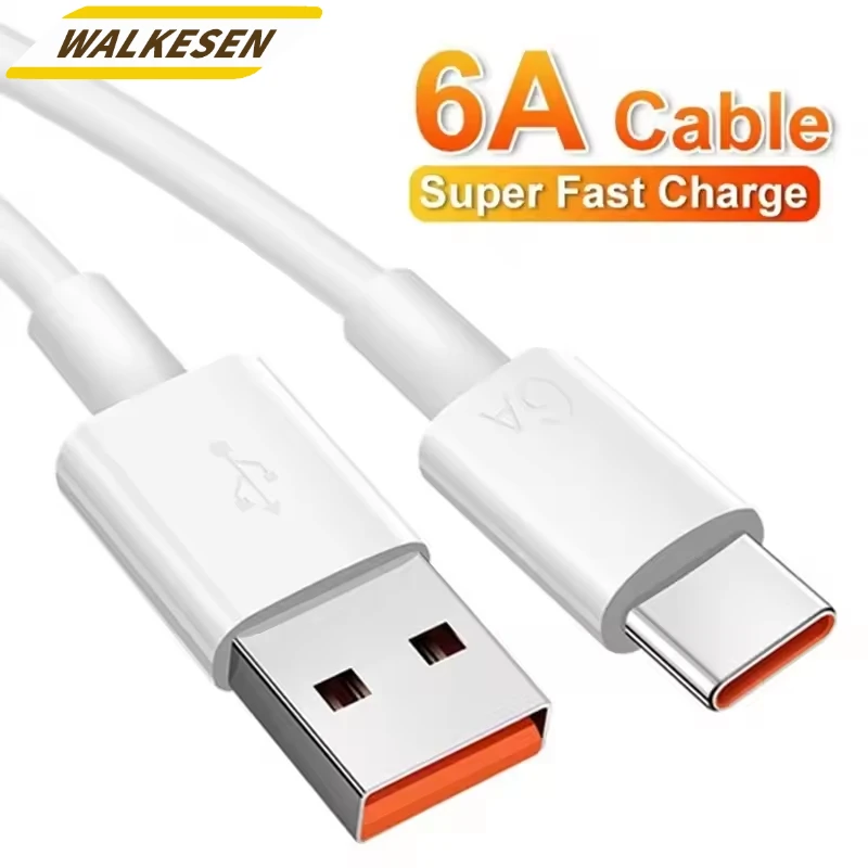 6A Type C Data Cable 66W USB Fast Charging Phone Cable Line For Xiaomi 14 Redmi Note Pro POCO iPhone Samsung Quick Charger Cords