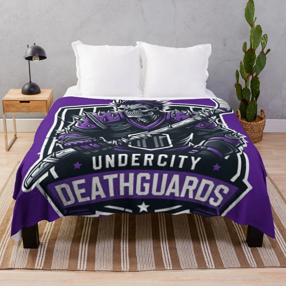 Undercity Deathguard Undead Ice Hockey Player - Dark Purple Uniform - Tirisfal Glades - Sylvanas Windrunner Forsak Throw Blanket