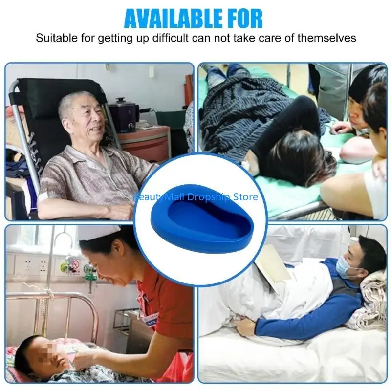 40JD Portable Easy Clean Plastic Bed Pan Female Urinal for Bed Bedridden Patient Heavy Duty Bedpan for Elderly Females