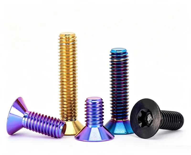 M3 M4 M5 M6 Titanium Alloy Countersunk Head Torx Screw / Flat Head Electric Motorcycle Modification Bolt