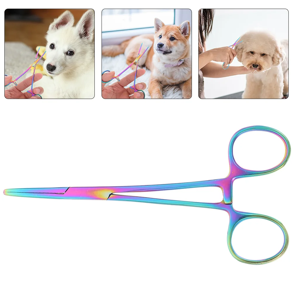 Dog Ear Hair Clippers Pet Hemostat Moving Forceps Pull Cleaning Kit Removal Pliers Remover Puppy