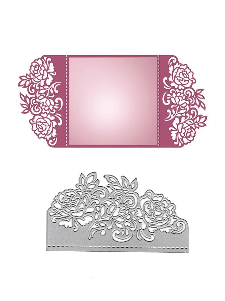 Metal Cutting Dies, Rose Invitation Flower DIY Scrapbooking Mold for Card Making Embossing Tool