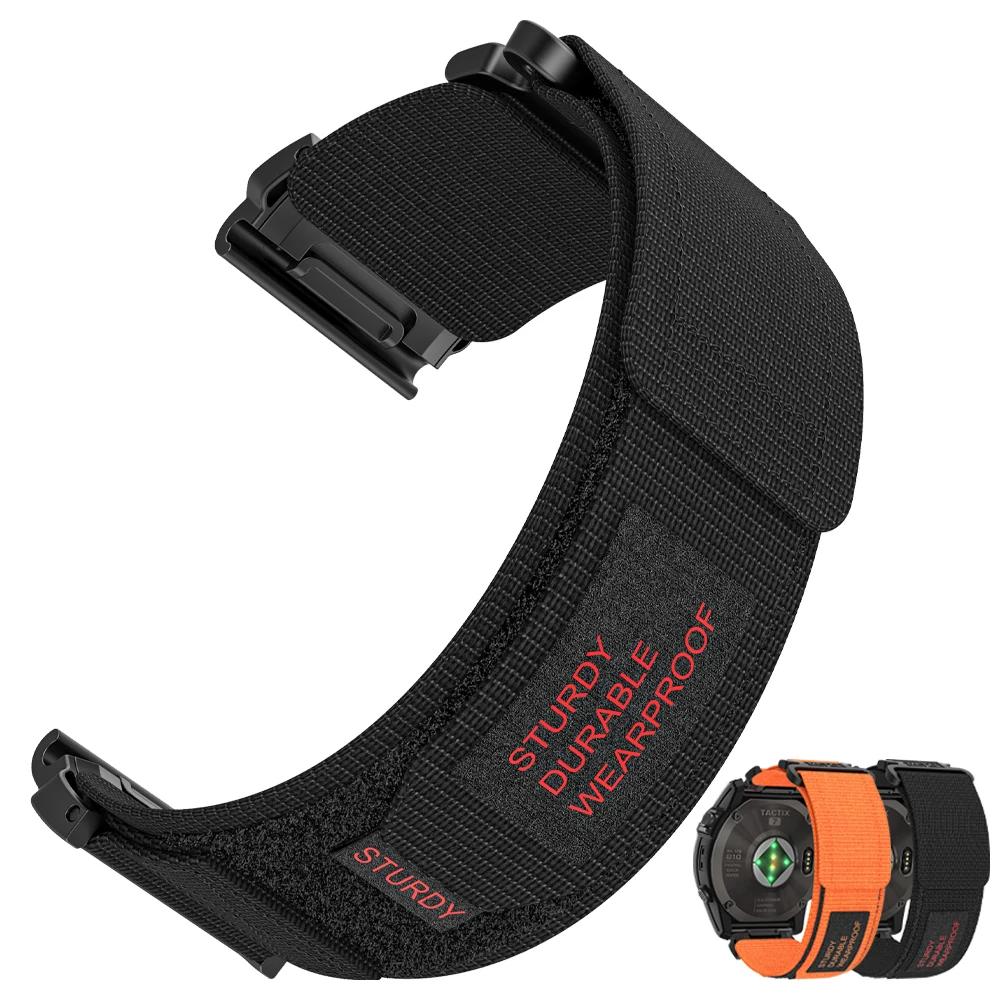 QuickFit 22mm 26mm Nylon Band for Garmin Tactix 8 7 Pro Delta Bravo Straps Quatix 8 7X Solar 7 6 5 Sapphire Instinct 2X Bracelet
