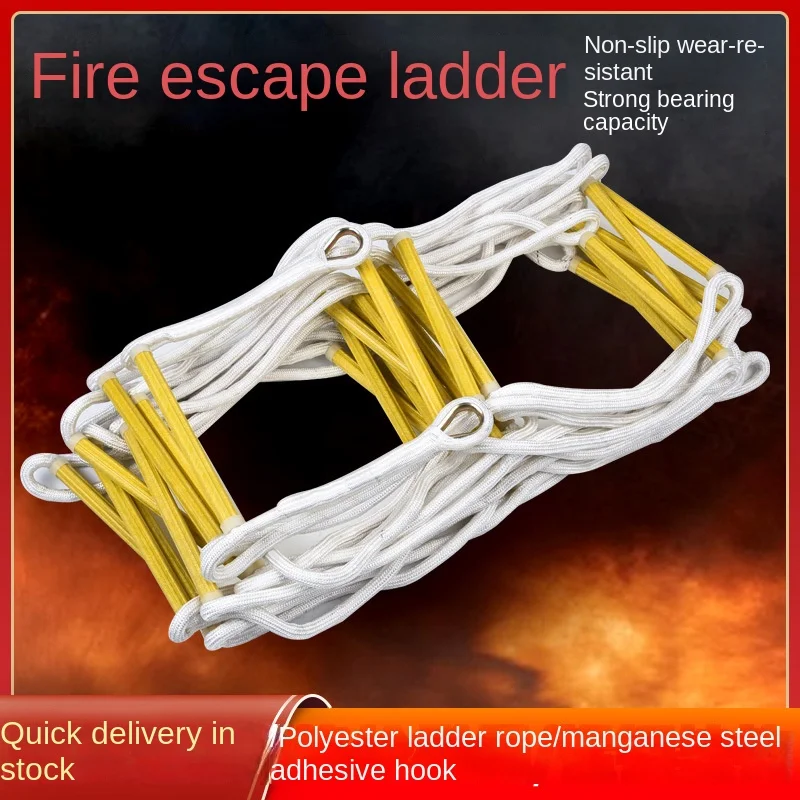 Fire Rope Ladder Escape Rope Ladder Household Rope Ladder Work At Altitude To Climb The Climbing Ladder Life Ladder