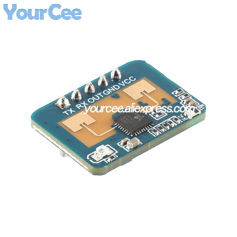 10 قطعة/1 قطعة LD2410C 24Ghz وجود الإنسان الاستشعار HLK-LD2410C ملليمتر موجة الرادار وحدة عدم الاتصال نبضات القلب كشف الحركة