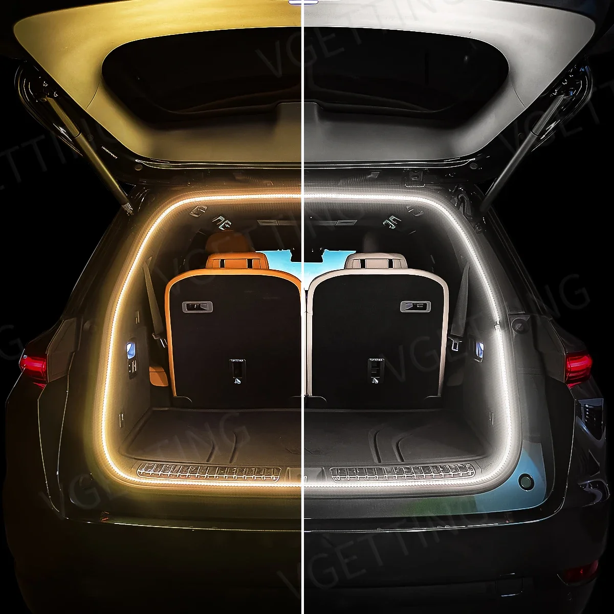 For Tesla model 3 Y S X Car Trunk Light 5M LED Atmosphere Lamp Universal Interior Ambient Decorative Waterproof Ultra-bright 12V