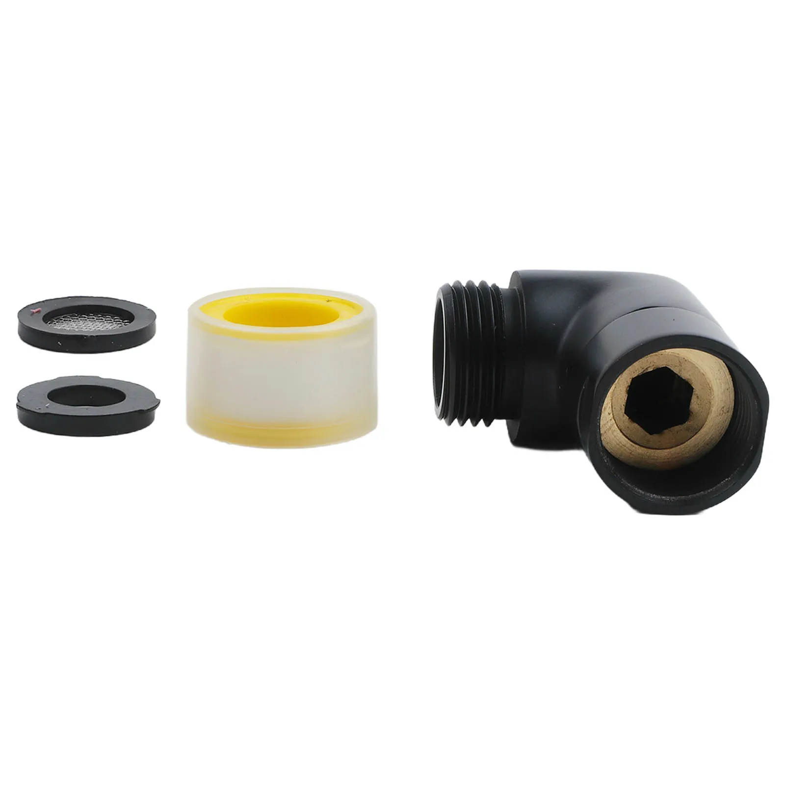 G1/2 핸드 샤워 상단 스프레이 팔꿈치 검정색 각도 암나사 및 수나사 90 °   샤워 헤드 커넥터 엘보 어댑터