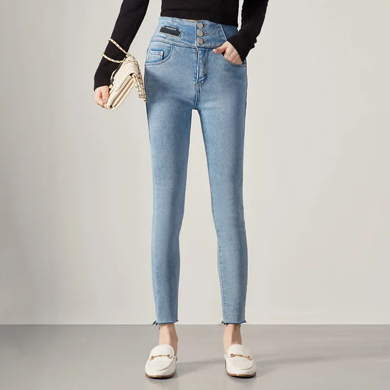 2024 neue Mode lässig Damen Jeans hose hochwertige Damen Röhrenjeans Frau