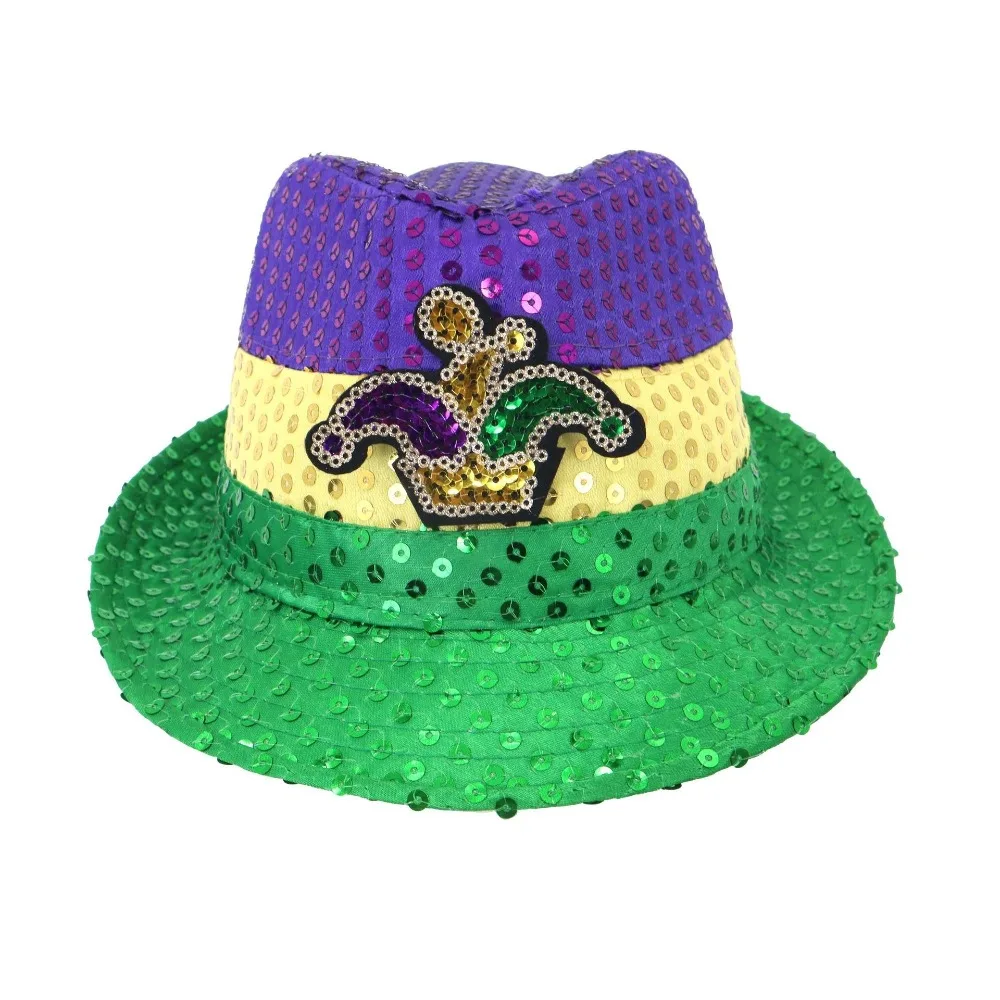 Nuevo Sombrero de Jazz de Hip Hop con purpurina, sombreros de Carnaval de Hip Hop con lentejuelas, gorra de cubo para Cosplay,