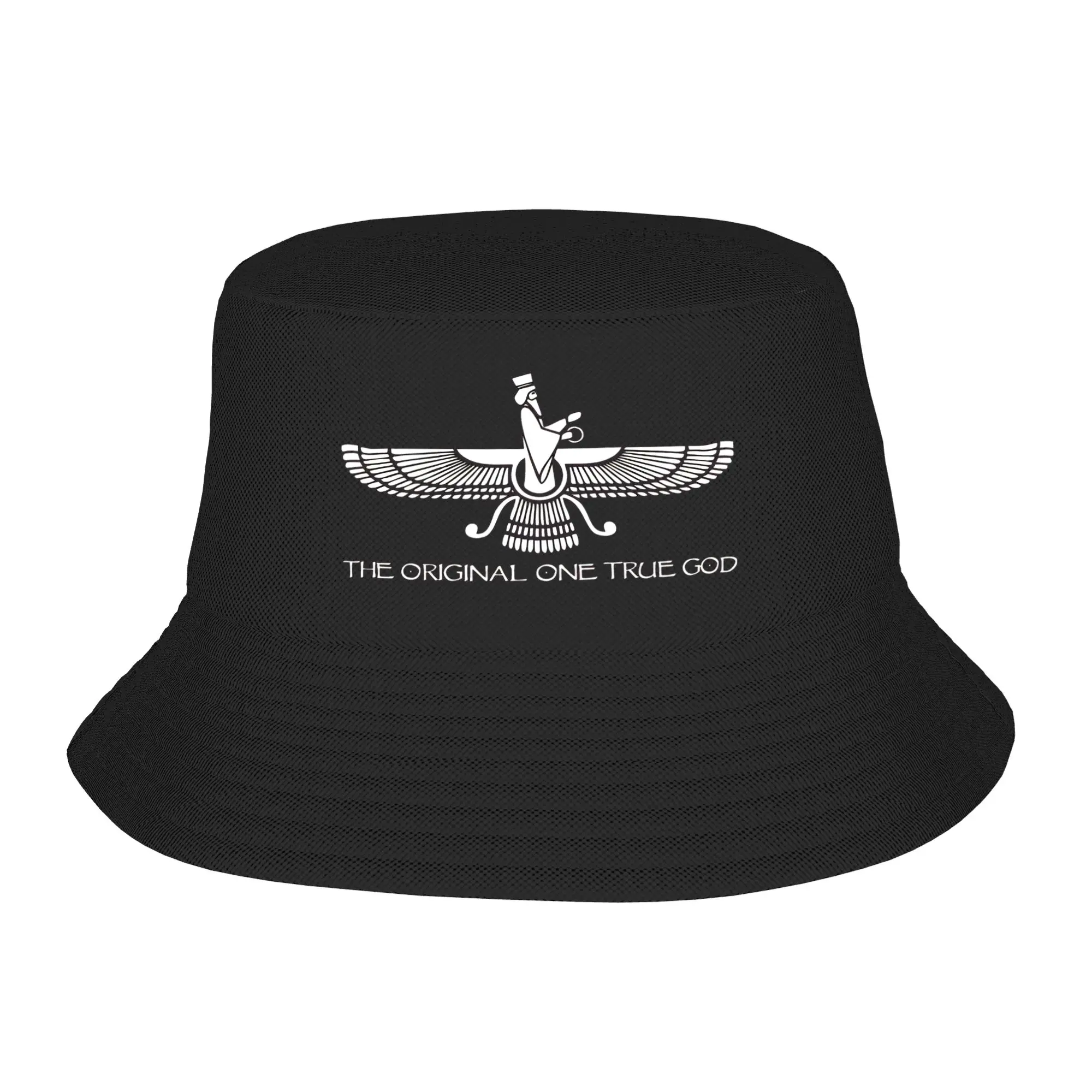 

Панама-кепка унисекс в иранском стиле Ахура-Мазда (Зороастризм), складная, для путешествий, пляжа, весенняя, ретро, в стиле Харадзюку, солнцезащитная