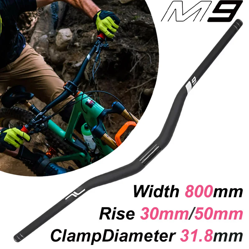 Unidirectional Carbon- Ultralight Layup Mountain Bicycle Handlebar Clamp Diameter 31.8mm Degrees 8