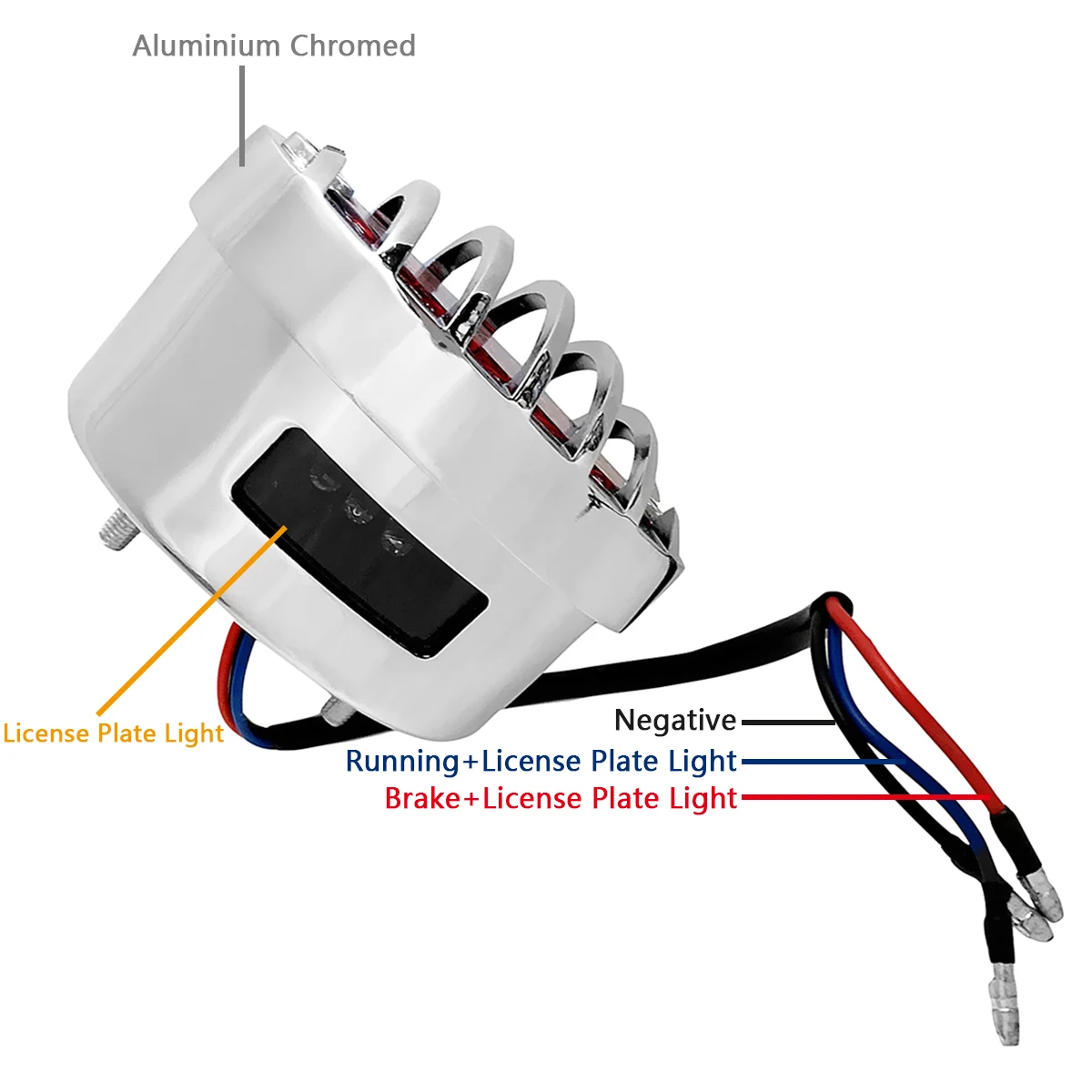 Custom Chrome Grille LED Cat Eye Motorcycle Tail Light For Harley