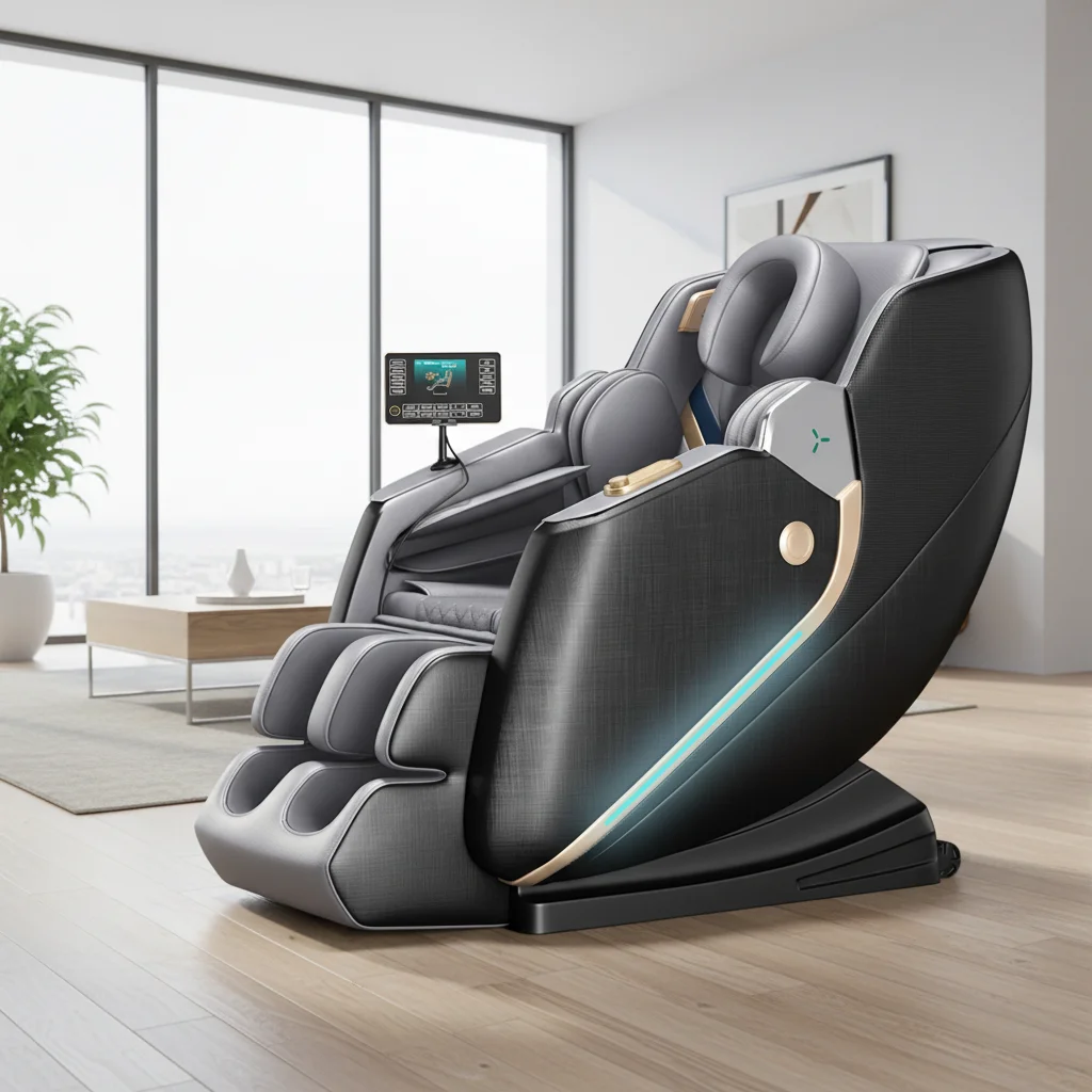Jade Stone Massage Chair Full Body Airbag Foot Roller Cushion Zero Gravity Back Leg Heating Healthcare AI Voice