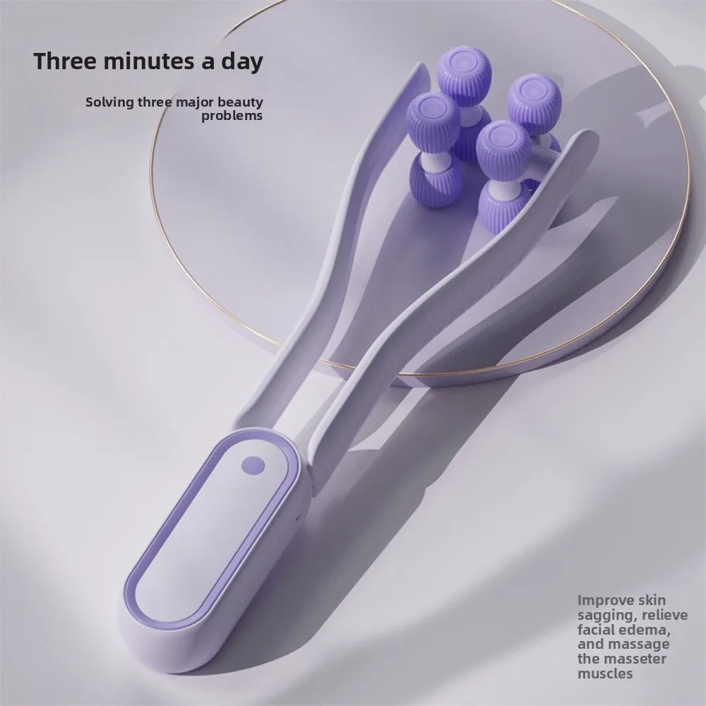 Masseur de visage roulant en forme de V, relaxant, Lifting, promotion de l'absorption, outil de massage du visage, sans batterie, multifonctionnel