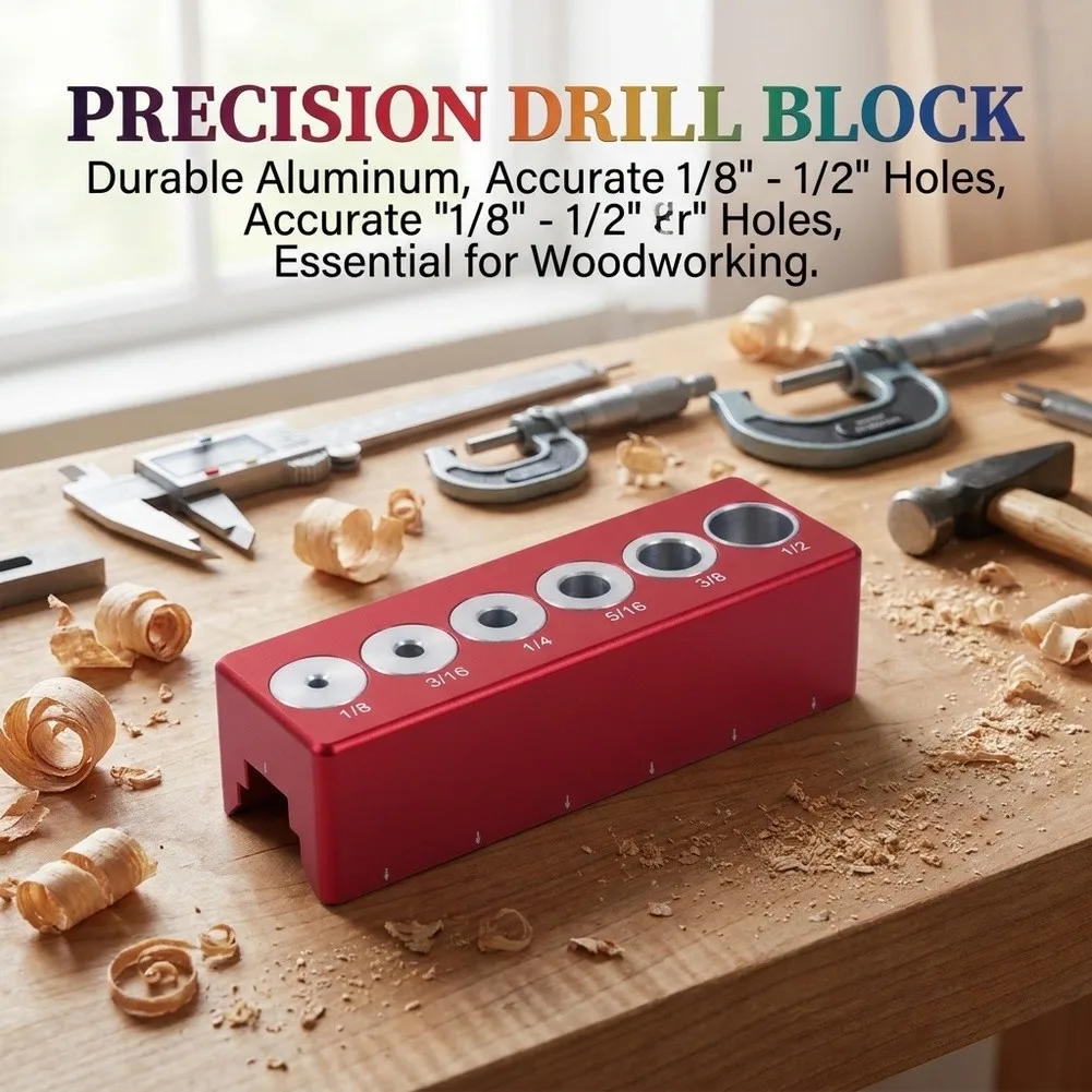 1pc 6-hole Drilling Auxiliary Positioning Plate Precision Drilling For Woodworking Hole-positioning Locator Easy To Use