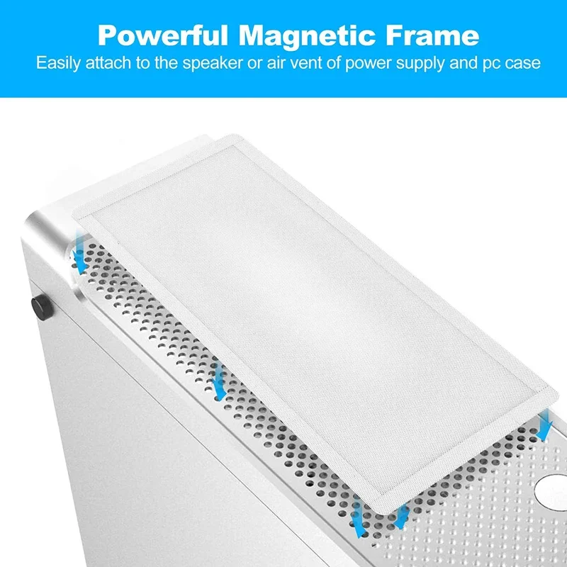 Magnetic Suction Chassis Dustproof Mesh Desktop Computer Host Side Cover Side Panel PVC Ventilation and Heat Dissipation Plastic