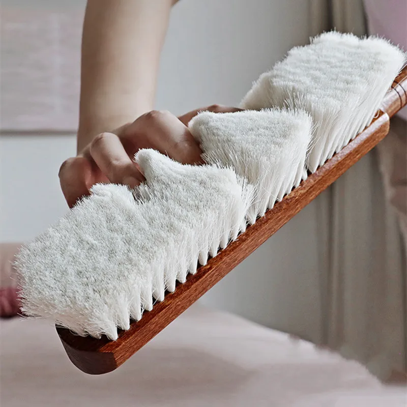 Sweep bed brush household wooden handle soft hair sweep sofa broom large dust removal brush artifact housework cleaning