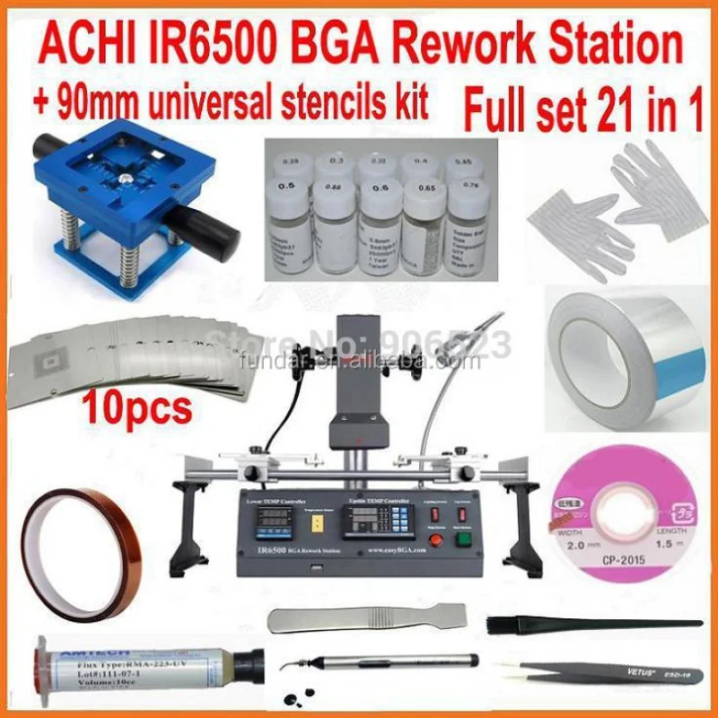 Hot sale! ACHI IR6500 IR 6500 BGA Repair Soldering Machine Rework Station Upgrade from IR6000 with 21pcs gift kit