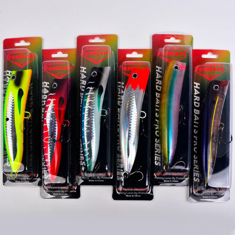 PRO BEROS 19cm 100g Großer Popper-Köder Oberflächenköder Topwater Kunststoff-Angelköder für Salzwasser Barsch-Angeln – Detail 9