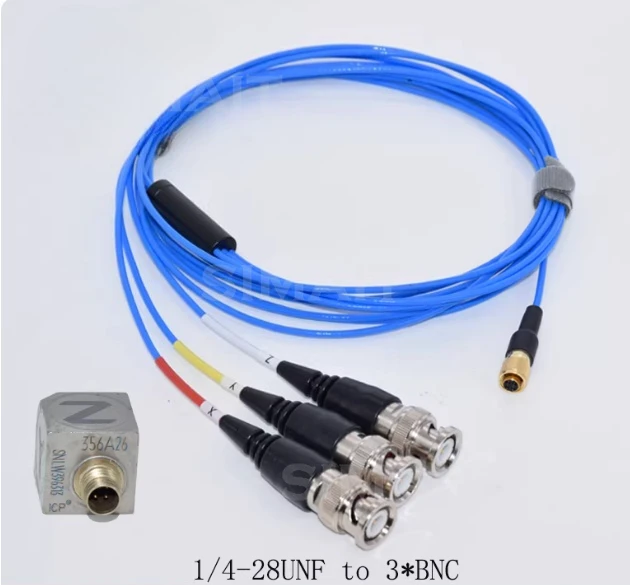 1/4-28UNF Triaxial Accelerometer Cable Can Replace 010G10 and 034G10 Triaxial Cables