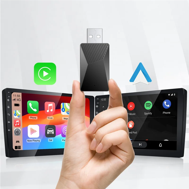 Carplay اللاسلكي Android Auto Box 2In1 السلكية Towireless Dongle التوصيل والتشغيل صندوق ذكي صغير Carplay Android AUTO محول