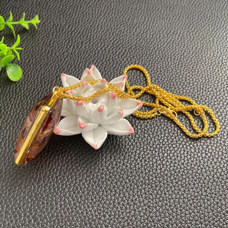 Goddess Matsu of the Sea Mazu Double-Sided Necklace Gold Pendant Men's and Women's Queen Mother Customized Exquisite All-Match