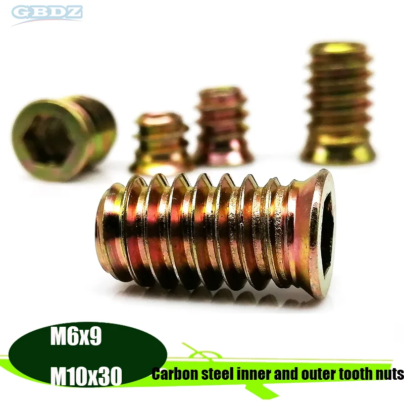 

Pre Embedded Nuts For Internal And External Teeth, Carbon Steel Hexagonal Nuts, Rust Resistant And Durable Fasteners