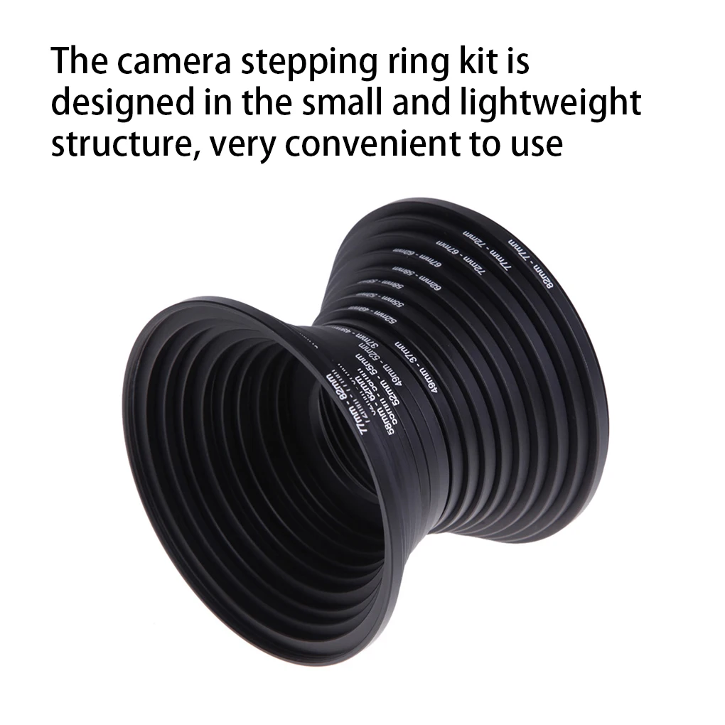 18 buah lensa kamera atas bawah cincin langkah Universal logam Filter Adapter konektor kamera fitting Aksesori Fotografi