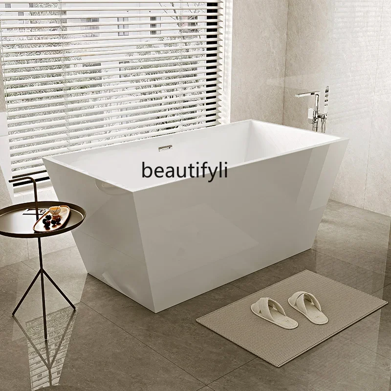 

Акриловая независимая современная бесшовная интегрированная ванна для дома, небольшой квартиры, отеля, проживание в семье, сетчатая ванна Y