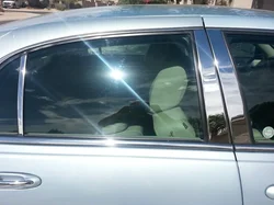 6Pcs for Lincoln Town Car 1998 1999 2000 2001-2011 Pillar Posts Car Door Trim Cover BC Column Stickers Silvery Accessories