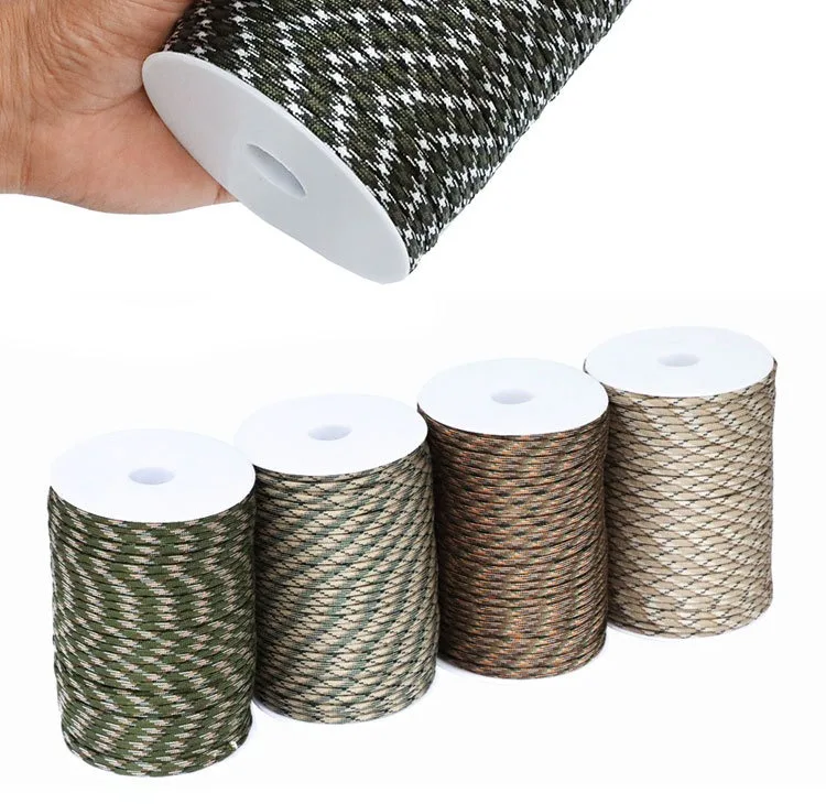 100 m 550 Militär 7-adriges Paracord-Seil 4 mm Outdoor-Polyester-Fallschirmschnur Camping Survival Regenschirm Zeltbündel – Detail 9
