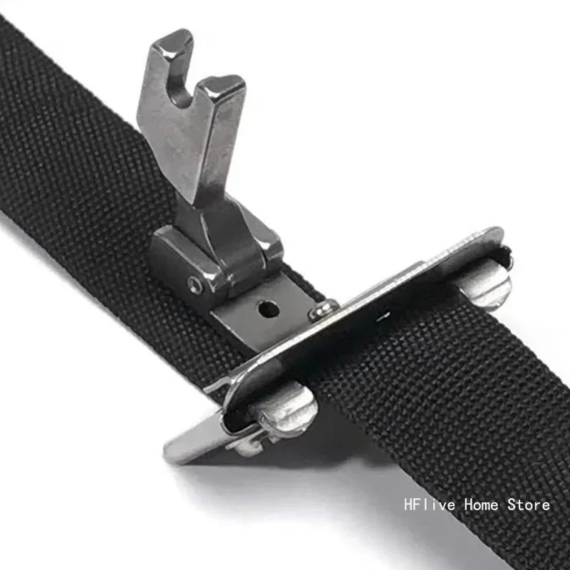 S10A Adjustable Tape Guide Presser Foot Fit Industrial Single Needle Lockstitch Sewing Machine For Attach Laces / Elastic / Tape