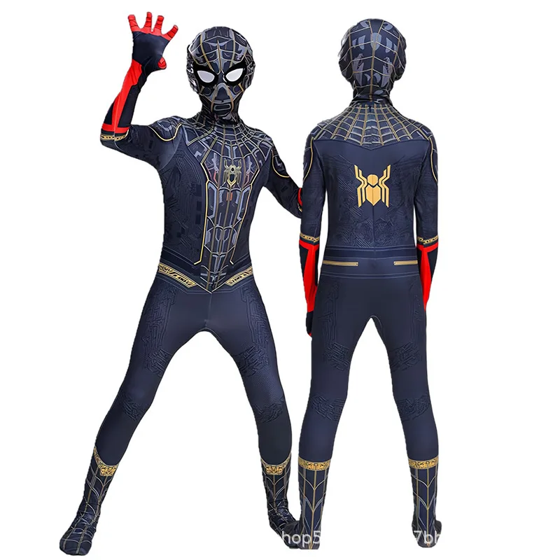 Boys Spider-Man Halloween Costume Miles Morales No Way Home Ghost Spider Full Zentai Suit Superhero Cosplay Jumpsuit Performance