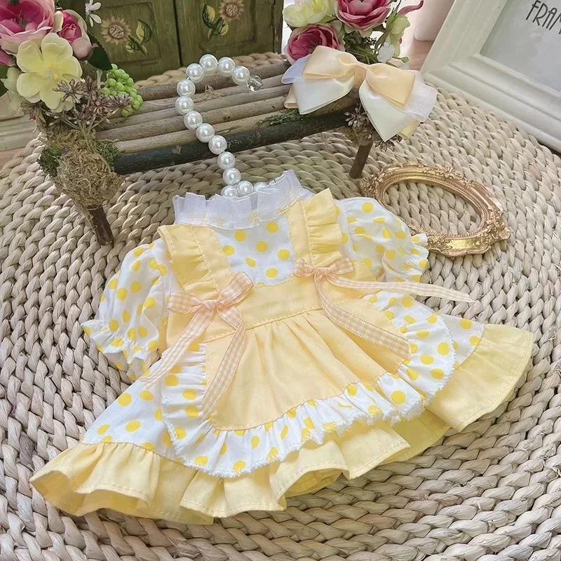 20CM cotton doll skirt light yellow baby clothes