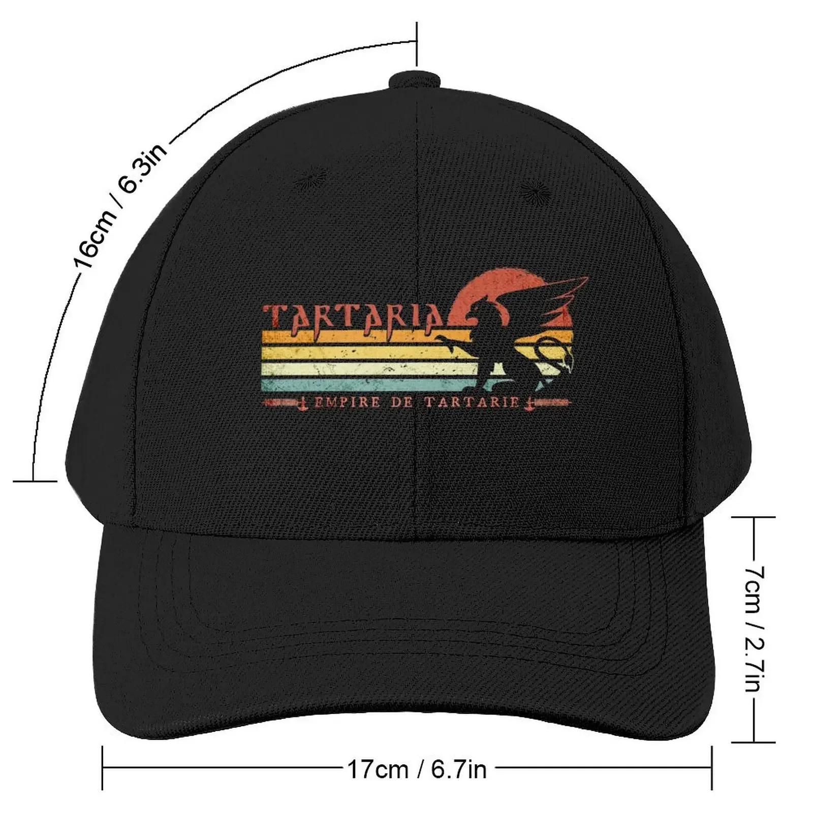 Tartaria - Kingdom de Tartarie - Retro Stripes Griffin, Ancient Civilization Baseball Cap Beach Trucker Hats For Men Women's