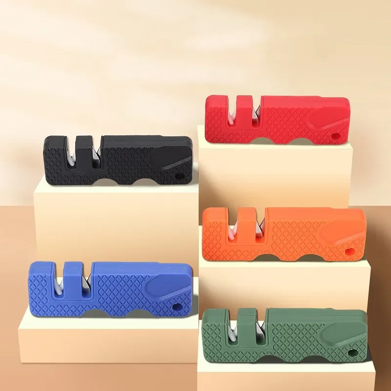 Mini afilador de cuchillos ligero, piedra de afilar portátil para acampar al aire libre, senderismo, supervivencia, herramienta de afilado compacta para cuchillas